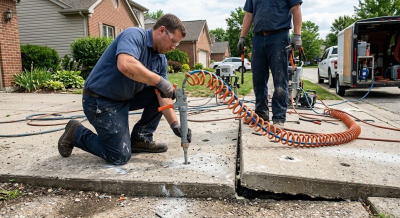 Sunken Driveway Lifting in Columbus, OH